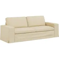 vidaXL Canapé 2 pcs Crème Mét¿¿