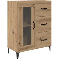 vidaXL Highboard Chêne Artisan 69,5 x 34 x 180 cm Matériau dérivé du bois