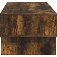 vidaXL Table basse en bois imitation chêne fumé, 100 x 46 x 35 cm, matériau composite