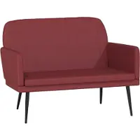 vidaXL Banc Rouge bordeaux 107x80x81 cm Similicuir