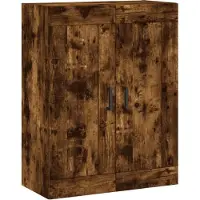 vidaXL Armoire murale chêne fumé 69,5x34x90 cm Bois composite