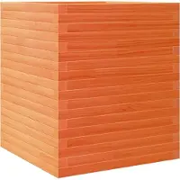 vidaXL Jardinière cire marron 60x60x68,5 cm bois de pin massif