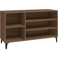 vidaXL Armoire à chaussures Chêne marron 102x36x60cm Bois d'ingénierie