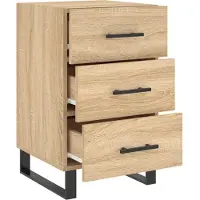 vidaXL Table de chevet chêne sonoma 40x40x66 cm bois d'ingénierie