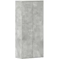 vidaXL Cabinet à chaussures Gris 80 x 39 x 180 cm Bois d'ingénierie