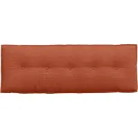 vidaXL Coussin de Dos Rouge orange 140 x 50 cm Tissu en velours côtelé