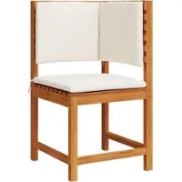 vidaXL Chaise de jardin avec coussin Marron 50 x 50 x 91cm Bois massif Acacia