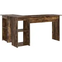 vidaXL Bureau chêne fumé 142 x 102 x 73 cm Bois composite