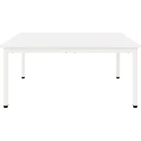 vidaXL Table basse blanche 100 x 100 x 45 cm Pin massif