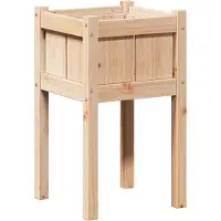 vidaXL Cache-pot de jardin Nature 40 x 40 x 70 cm Bois de pin massif