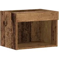 vidaXL Ensemble meuble TV avec LED, bois recyclé, 40 x 30 x 30 cm, aggloméré
