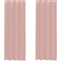 vidaXL Voile Rideaux avec oeillets 2 pcs. Rose 140x260 cm