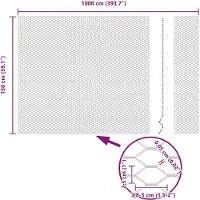 vidaXL : Clôture en panneaux soudés, 1,5 x 10 mètres, acier galvanisé, couleur argent
