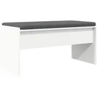 vidaXL Banc d'entrée avec coussin Blanc 80 x 38 x 46 cm