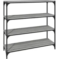 vidaXL Bibliothèque Sonoma gris 100x33x100 cm Bois d'ingénierie acier