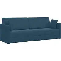 vidaXL Canapé-lit au sol bleu 213 x 70 x 77 cm velours