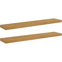 vidaXL Étagères Murales Montage mural 2 pcs Beige 120 x 23,5 x 4 cm