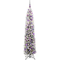 vidaXL Sapin de Noël artificiel Vert 180 cm PVC et acier et plastique