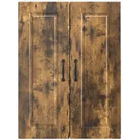 vidaXL Armoire murale PORTO en chêne fumé 60 x 31 x 80 cm