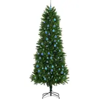 vidaXL Sapin de Noël avec 300 LED avec support Vert 240 cm PE