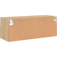 vidaXL Armoire TV murale chêne Sonoma 80x30x30 cm Matériau dérivé du bois