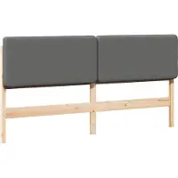 vidaXL Tête de lit rembourrée avec tête de lit marron et gris clair 200 cm