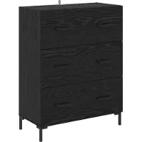 vidaXL Highboard noir imitation chêne 69,5 x 34 x 180 cm Bois composite