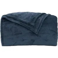 vidaXL Couvertures À Jeter 6 Pcs Bleu Marine 240 X 270 Cm Toison