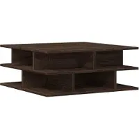 vidaXL Table basse marron imitation chêne 70x70x29 cm Bois composite