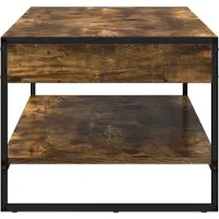 vidaXL Table basse Raucharbe 80 x 50 x 40 cm Bois composite
