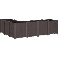 vidaXL Jardinière marron 160x120x53 cm polypropylène