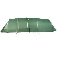 vidaXL Tente tunnel pour 6 personnes, verte et blanche