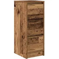 vidaXL Sideboard imitation vieux bois 29,5x34x76 cm Bois composite