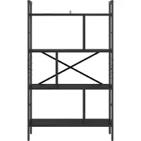vidaXL Étagère Chêne noir 75 x 30 x 123,5 cm Bois d'ingénierie