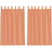 vidaXL Voile Rideaux avec poches à tringles 2 pcs. Terracota