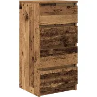 vidaXL Sideboard imitation vieux bois 37,5x35x76 cm Bois composite