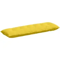 vidaXL Coussin dorsal jaune clair 160 x 19 x 50 cm Tissu