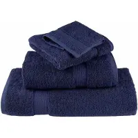 vidaXL Gants de Toilette SOLUND Bleu marine Coton