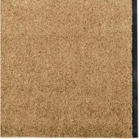 vidaXL Tapis d'entrée Crème et noir 120 x 350 cm Polyamide et PVC