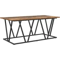 vidaXL Table basse en vieux bois 100 x 50 x 40 cm contreplaqué et métal