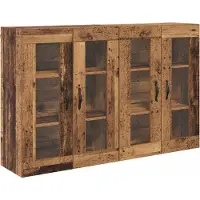 vidaXL - Armoires murales, 2 pièces, bois de récupération, 69,5 x 34 x 90 cm, matériau de bois