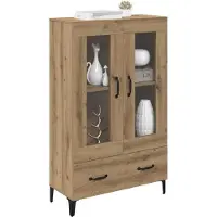 vidaXL Highboard Chêne Artisan 70 x 31 x 115 cm Bois composite et fer