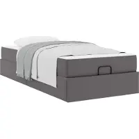 vidaXL Cadre de lit avec matelas Autres 2 pièces Gris PVC