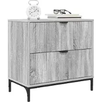 vidaXL Table de chevet Sonoma gris 63,5 x 36 x 61 cm Bois d'ingénierie