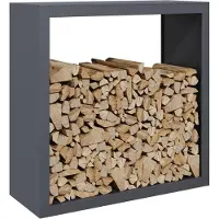 vidaXL Étagère à bois de chauffage anthracite 100x40x100 cm Acier