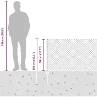 vidaXL Clôture en fil métallique avec poteaux, 10 x 0,8 m, en acier avec revêtement PVC