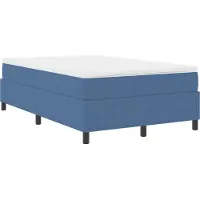 vidaXL Sommier plateforme bleu 120 x 200 cm en velours côtelé