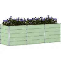 vidaXL Jardinière Vert 240 X 80 X 75 Cm Acier