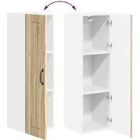 vidaXL Armoire murale LUCCA en chêne Sonoma, 30 x 31 x 100 cm, bois d'ingénierie