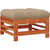 vidaXL Repose-pieds de jardin en pin massif, surface cirée, pin